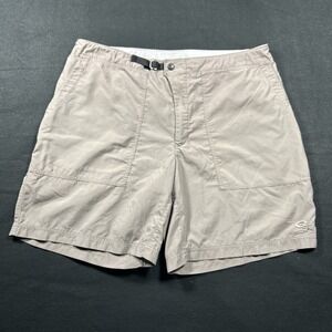 Mountain Hardwear Shorts Mens XL Beige Utility‎ Belted Hiking Travel Nylon